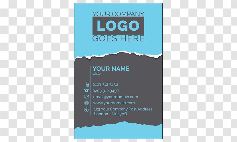 Water Brand Font Product Text Messaging - Aqua - Single Sided Business Card Transparent PNG