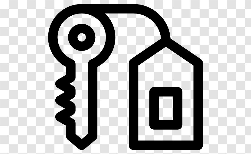 Door Key - Logo - Black And White Transparent PNG