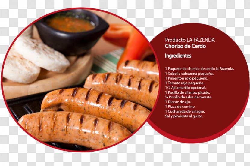 Bratwurst Domestic Pig Mexican Cuisine Chorizo Recipe - Sausage Transparent PNG
