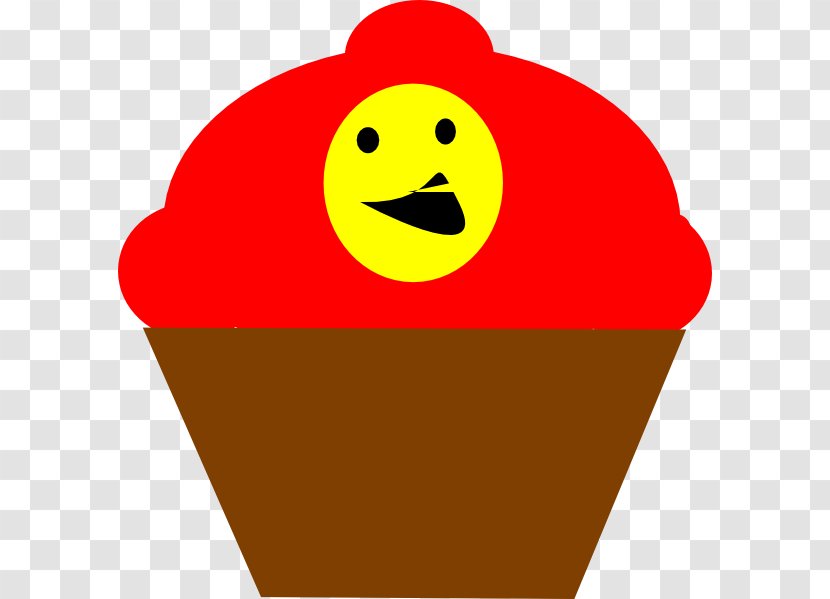 Smiley Emoticon Cupcake Clip Art - Yellow Transparent PNG