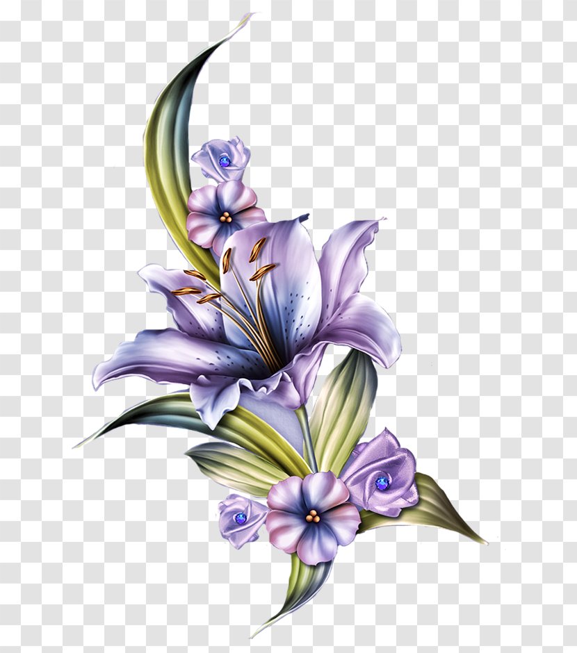 Floral Design Flower Lilac Clip Art - Blue Transparent PNG