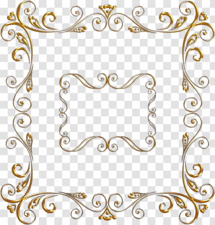 Borders And Frames Decorative Arts Ornament - Gold Frame Transparent PNG