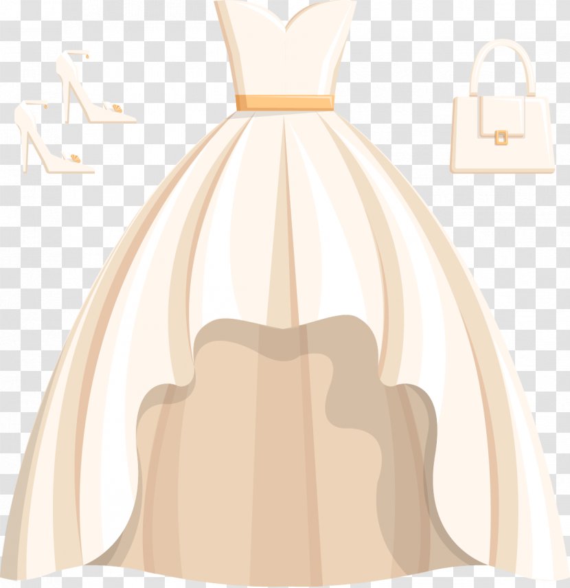 Contemporary Western Wedding Dress - Marriage - Vector Hand-painted Transparent PNG