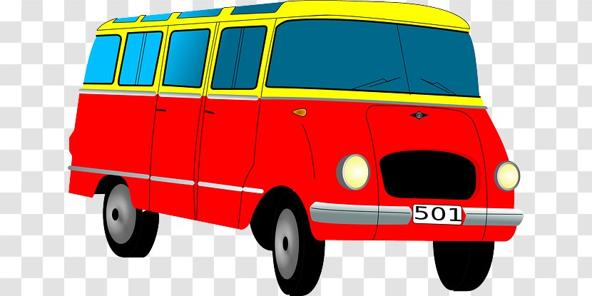 Minivan Clip Art - Bus Cartoon Transparent PNG