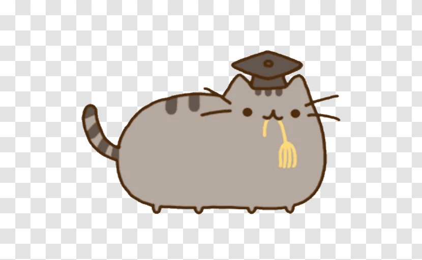 Pusheen Cat Graduation Ceremony Telegram - Dog Like Mammal - Donut Cartoon Transparent PNG