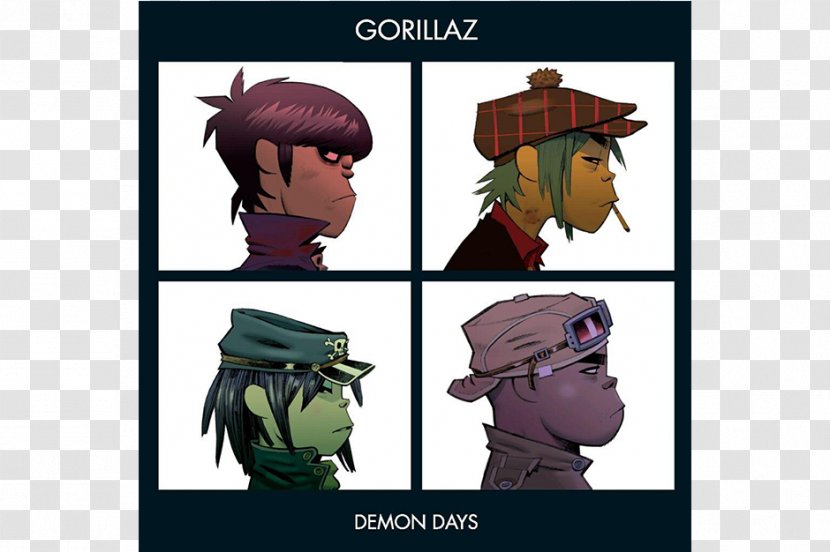 Demon Days Gorillaz Feel Good Inc. Album Song - Silhouette - Hiphop Gorilla Transparent PNG