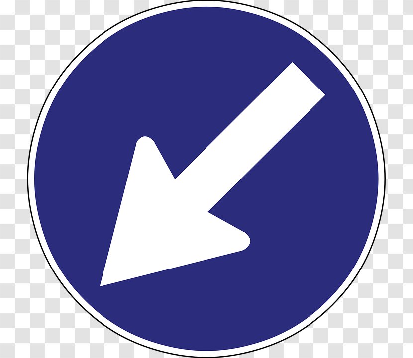 Traffic Sign Mandatory Download Arrow - Blue Transparent PNG