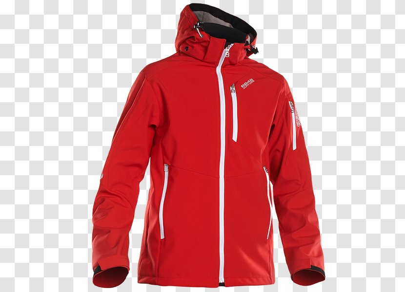Jacket Red Clothing Lining Hood - Shell Transparent PNG