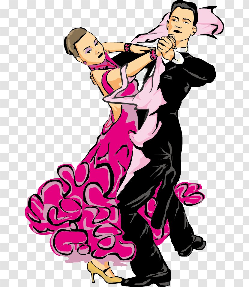 Ballroom Dance Foxtrot Latin - Watercolor - Dancing Men And Women Transparent PNG