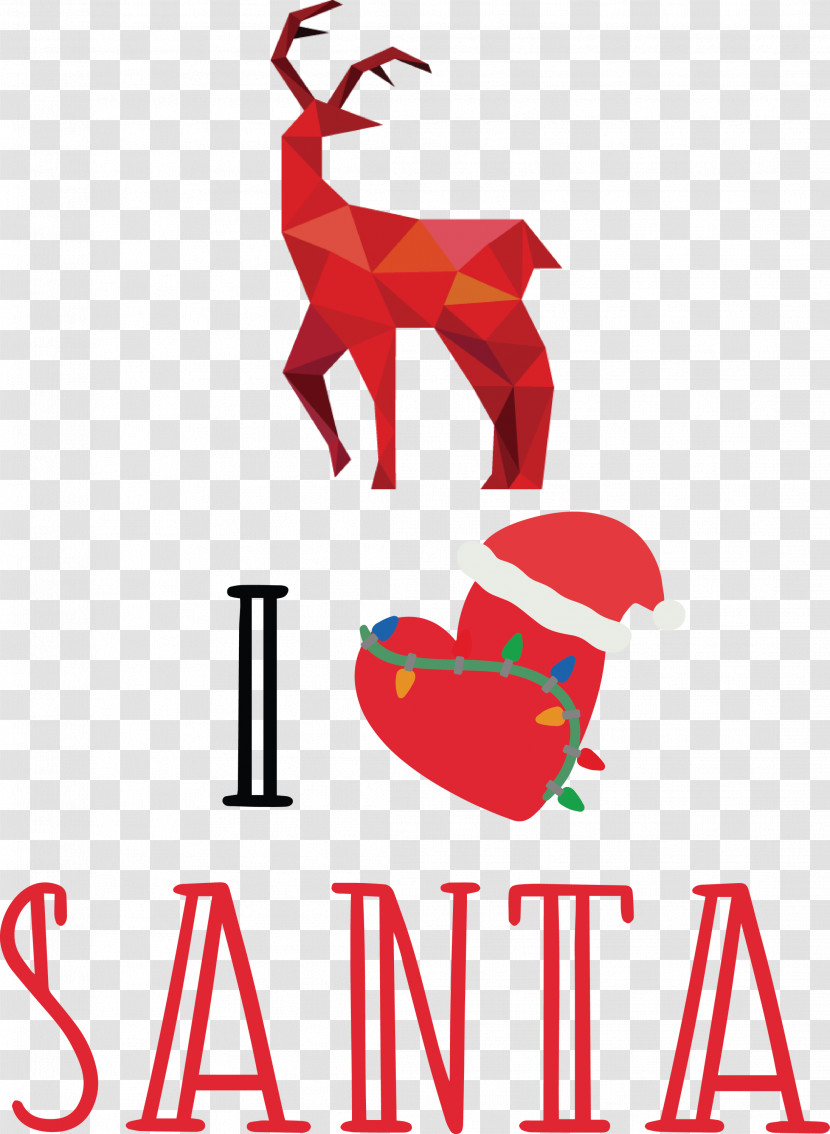 I Love Santa Santa Christmas Transparent PNG