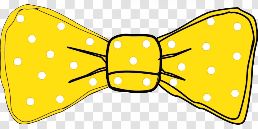 Bow Tie - Watercolor - Yellow Transparent PNG
