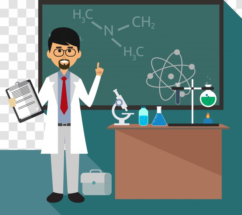 Chemistry Teacher Chemical Formula Blackboard - Learning - Tool Class Transparent PNG