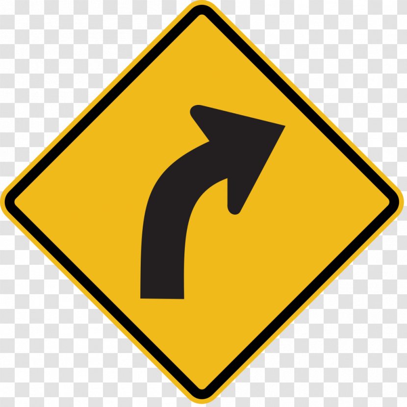 Warning Sign Curve Road Traffic Transparent PNG