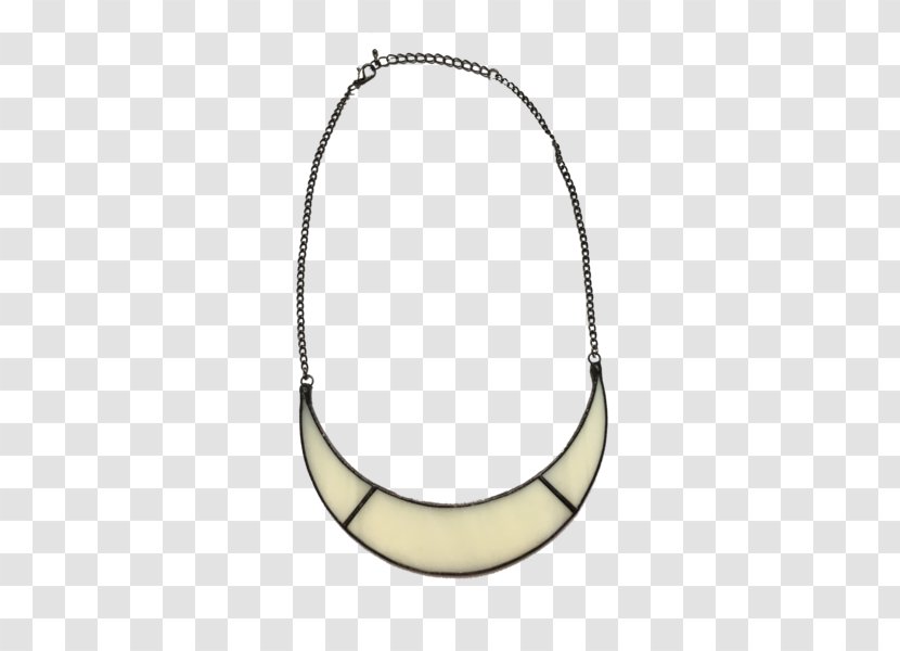 Necklace Jewellery Crescent Charms & Pendants Milk Glass - Handmade Jewelry Transparent PNG