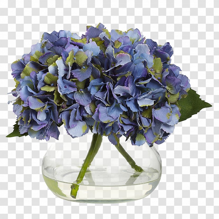 French Hydrangea Vase Artificial Flower Silk - Glass Transparent PNG