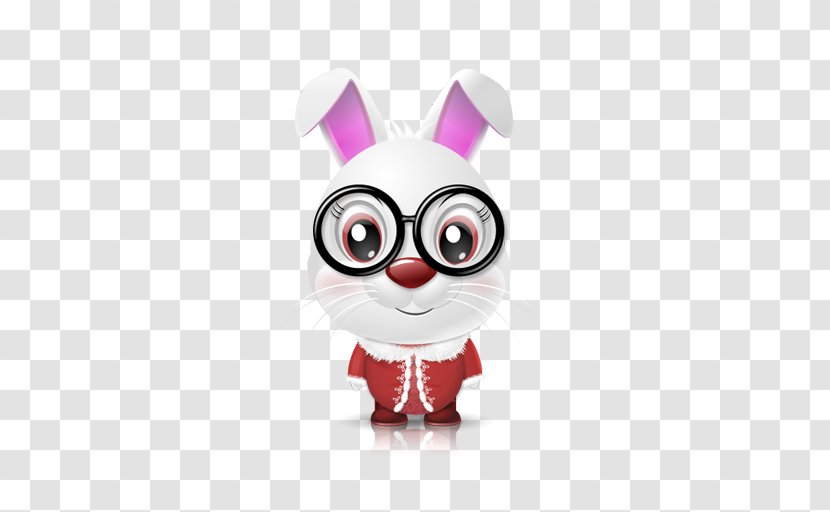 Cartoon Glasses Pet - Fictional Character - Rabbit Transparent PNG