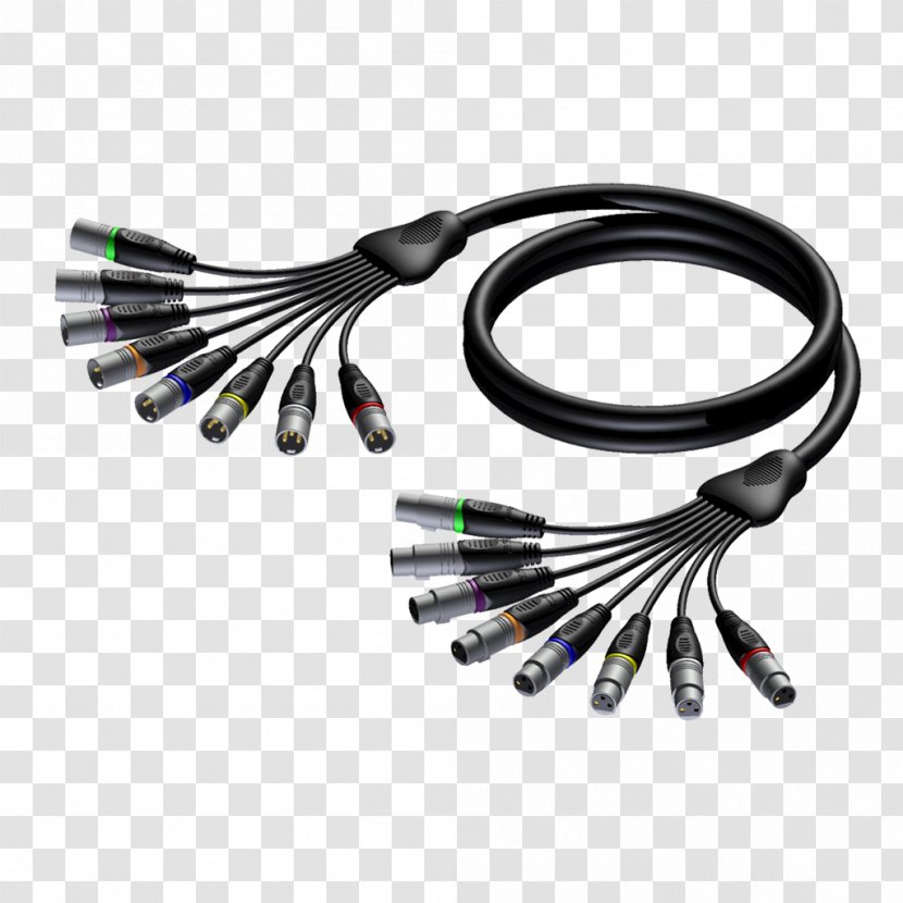 XLR Connector Audio Multicore Cable Electrical Phone Transparent PNG