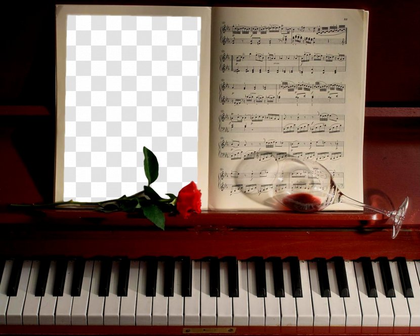 Borders And Frames Piano Picture Musical Keyboard Clip Art - Watercolor - Cliparts Transparent PNG