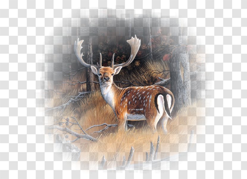 Reindeer Painter Painting Canvas Art Transparent PNG