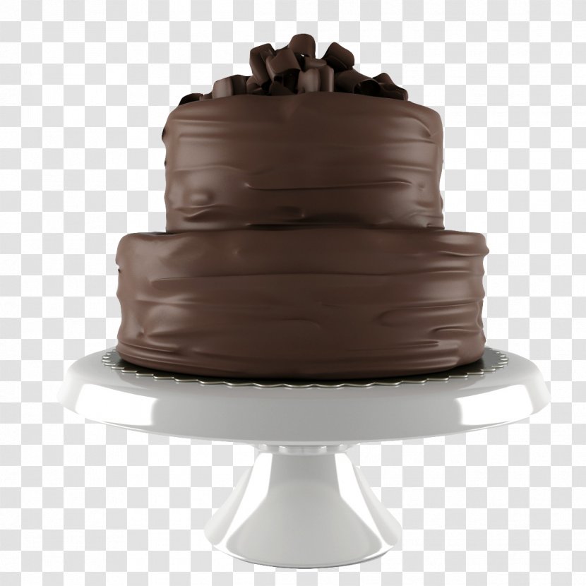 Chocolate Cake Wedding Sachertorte - Dessert - White Holder Transparent PNG