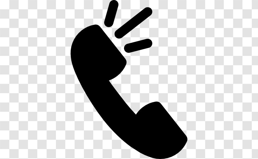 Telephone Call Mobile Phones Handset Symbol - Silhouette Transparent PNG