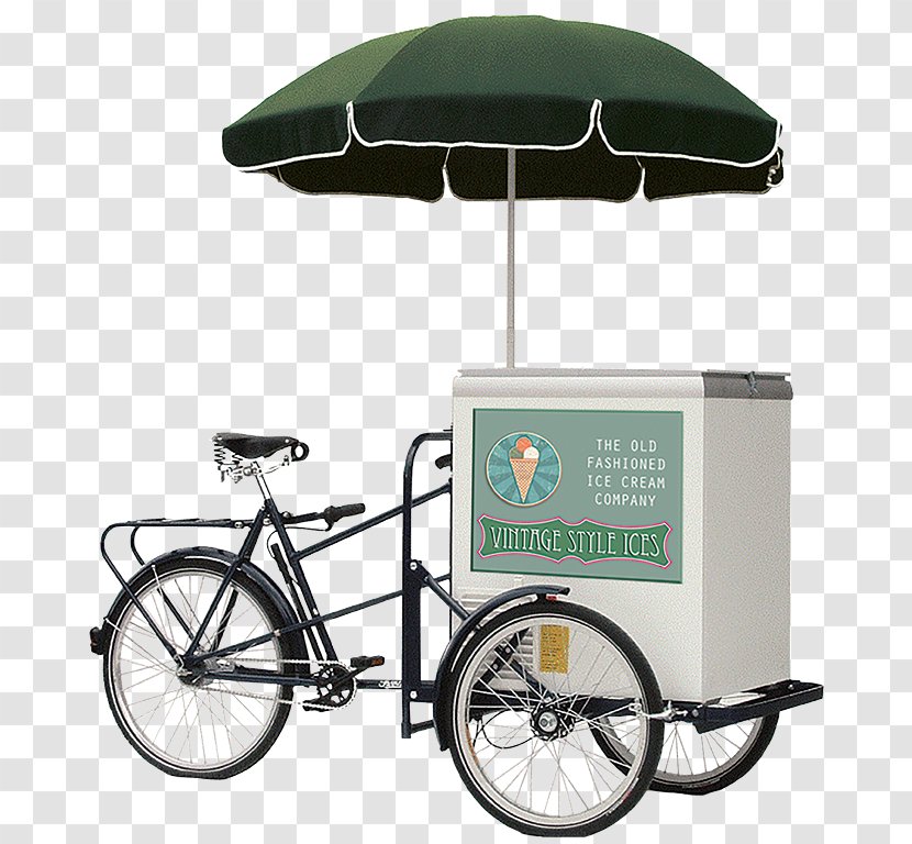 Ice Cream Cart Bicycle Street Food Pashley Cycles - Bakfiets Transparent PNG