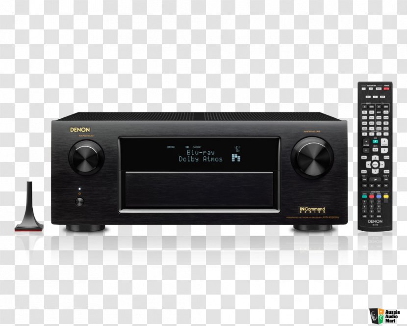AV Receiver Denon AVR 7.2 Channel Network Dolby Atmos Ultra-high-definition Television - Home Theater Systems Transparent PNG