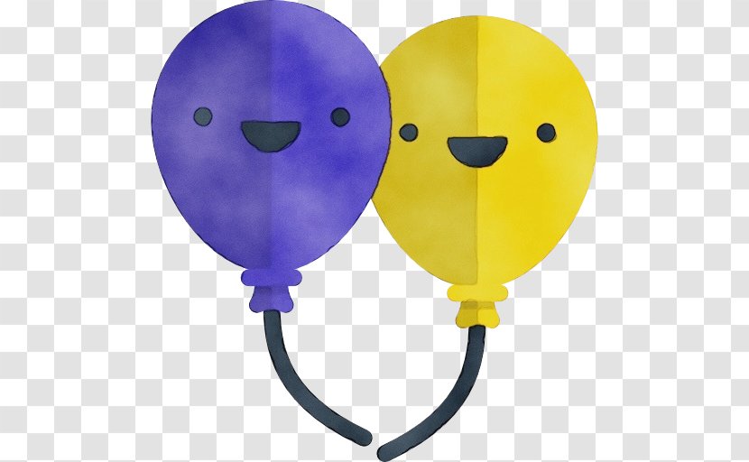 Yellow Purple Violet Balloon Smile - Paint Transparent PNG