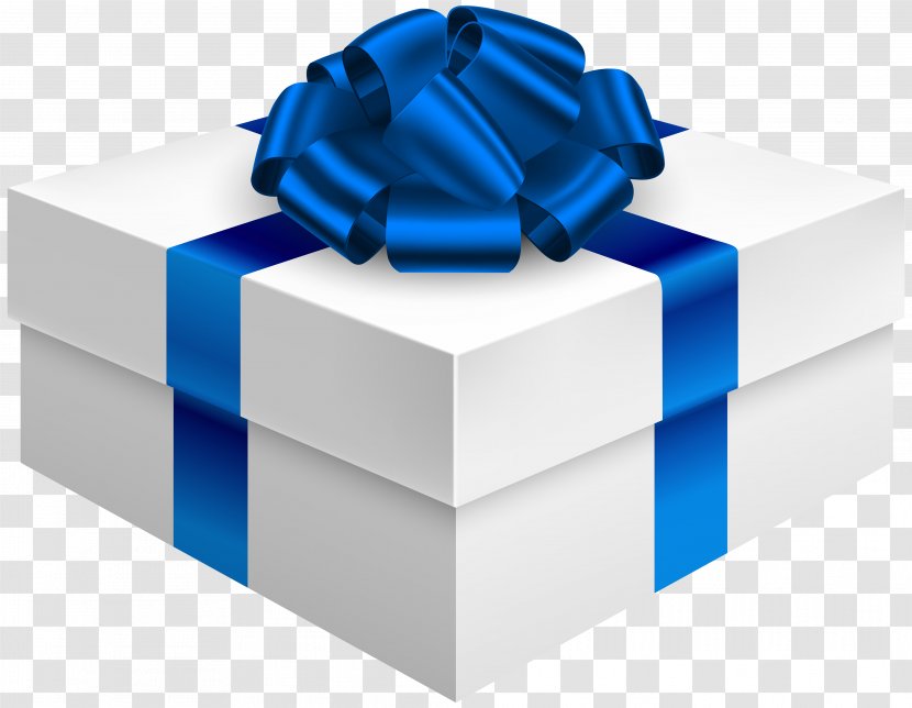 Gift Decorative Box Clip Art - Blue Transparent PNG