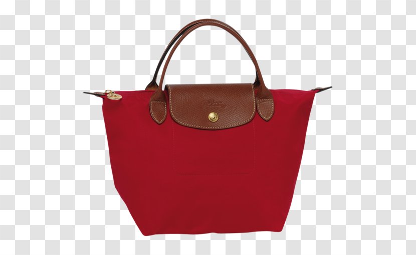 Longchamp Handbag Nylon Tote Bag - Red Transparent PNG