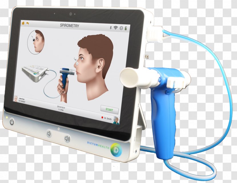 Spirometry Telehealth Remote Patient Monitoring Telemedicine Medical Equipment - Health Transparent PNG