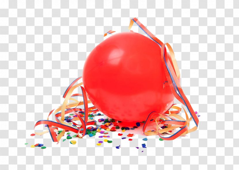 Balloon Stock Photography Confetti Party - Red Ribbon Material Transparent PNG