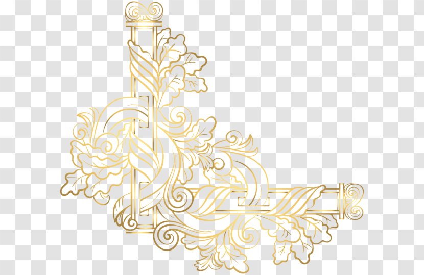 Decorative Arts Clip Art - Gold Corner Transparent PNG