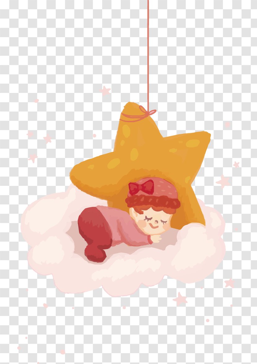 Cartoon Infant Sleep Child - Fictional Character - Vector Hand-drawn Sleeping Transparent PNG