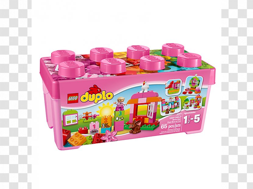 Lego Duplo LEGO 10571 DUPLO All-in-One Pink Box Of Fun Educational Toys - Toy Transparent PNG