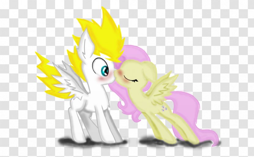 Horse Desktop Wallpaper Computer Clip Art - Fictional Character - Fluttershy And Rainbow Dash Kiss Transparent PNG