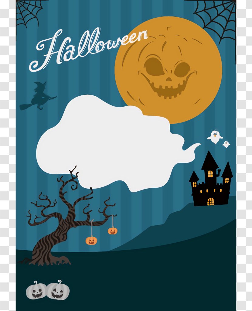 Haunted House Halloween - Poster Cartoon Transparent PNG