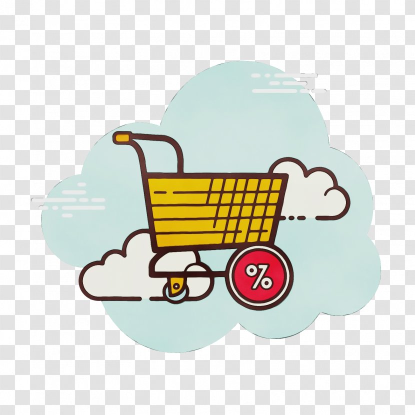 Shopping Cart - Wet Ink - Sticker Vehicle Transparent PNG