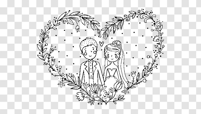 Lullaby Coloring Book Drawing Marriage Wedding - Heart Transparent PNG