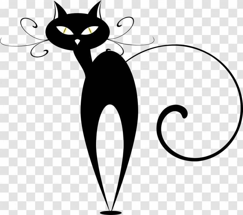 Black Cat Kitten Clip Art - Halloween Transparent PNG