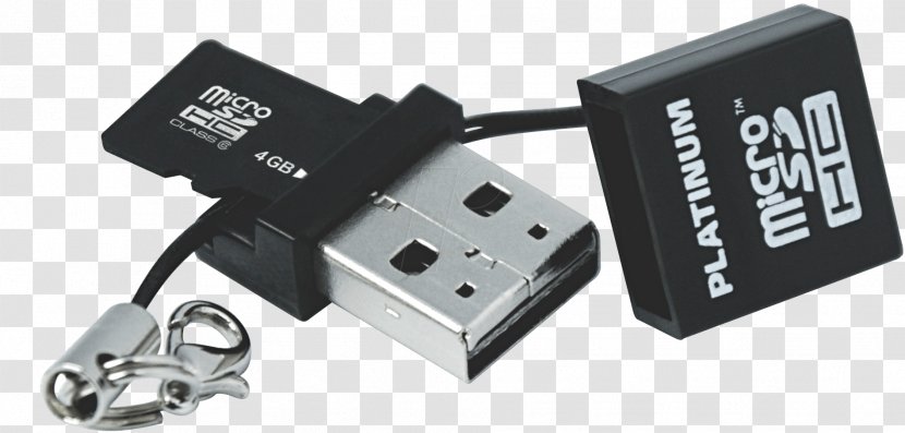 USB Flash Drives MicroSD Secure Digital Memory Cards Adapter - Hardware Transparent PNG