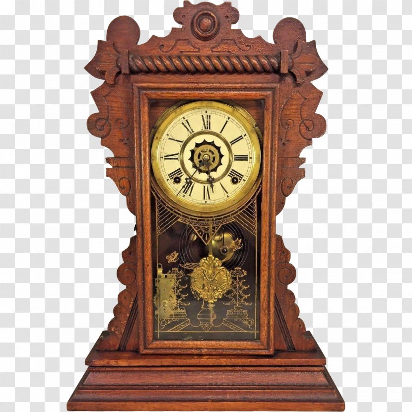 Floor & Grandfather Clocks Mantel Clock Antique Alarm - Folk Art Transparent PNG