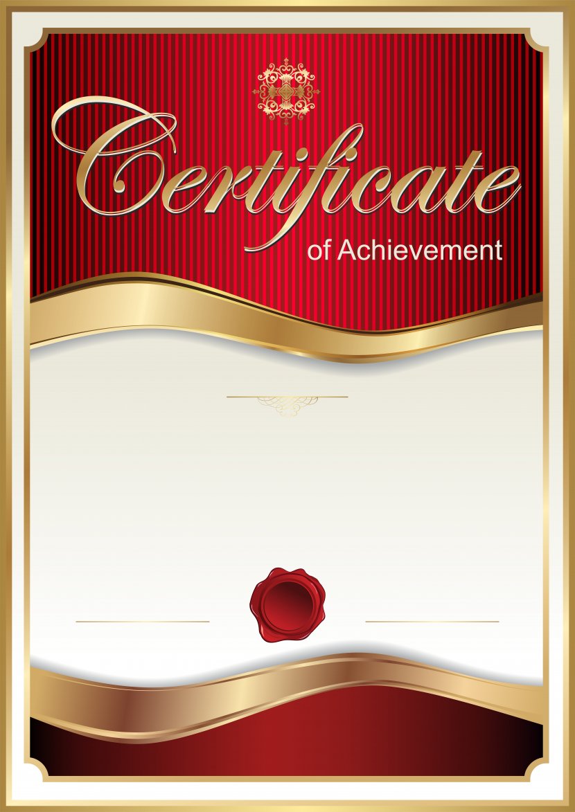 Academic Certificate Template Clip Art - Product Design - Red Image Transparent PNG