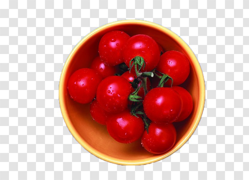 Plum Tomato Juice Cherry Vegetarian Cuisine Bush - Free Bowl Of Pull Material Transparent PNG