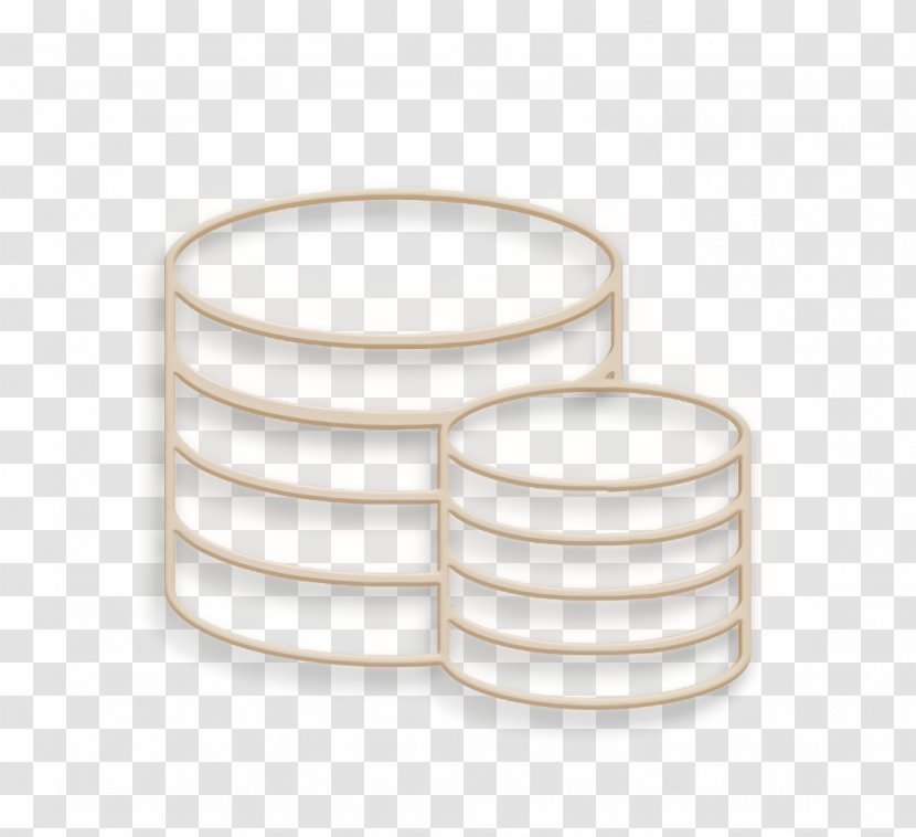 Coins Icon Money Points - Stack - Tableware Porcelain Transparent PNG