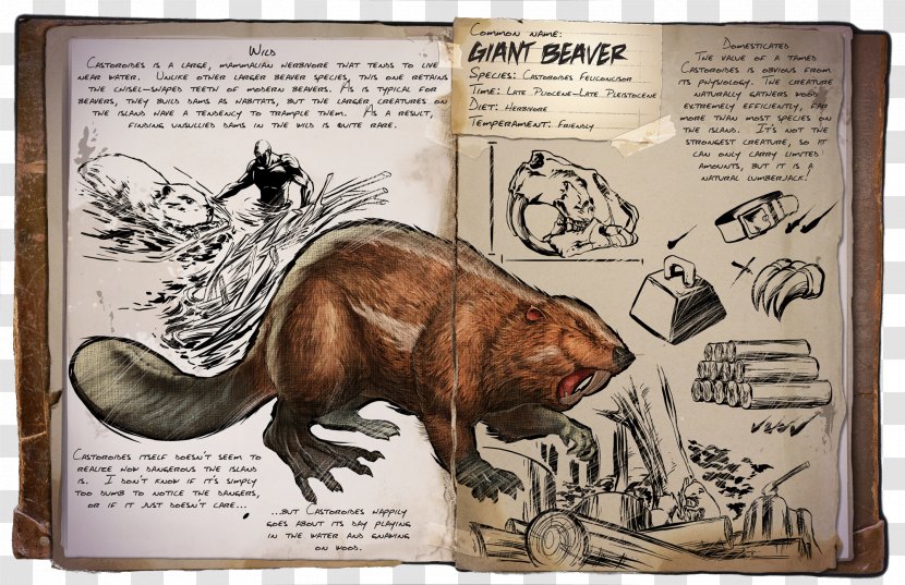 ARK: Survival Evolved Giant Beaver Castoroides Tapejara Transparent PNG