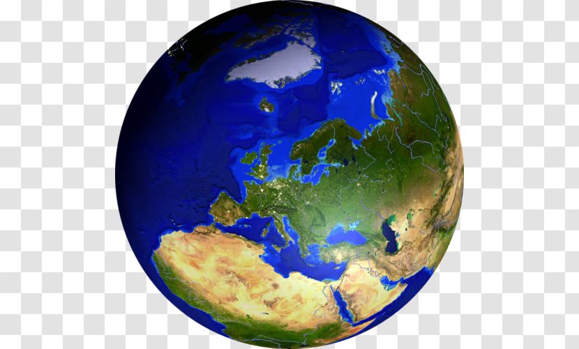 Globe Earth World Map - Rendering Transparent PNG