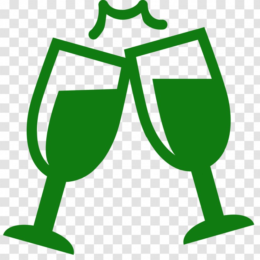 Wedding Reception Party Toast Champagne - Green Transparent PNG