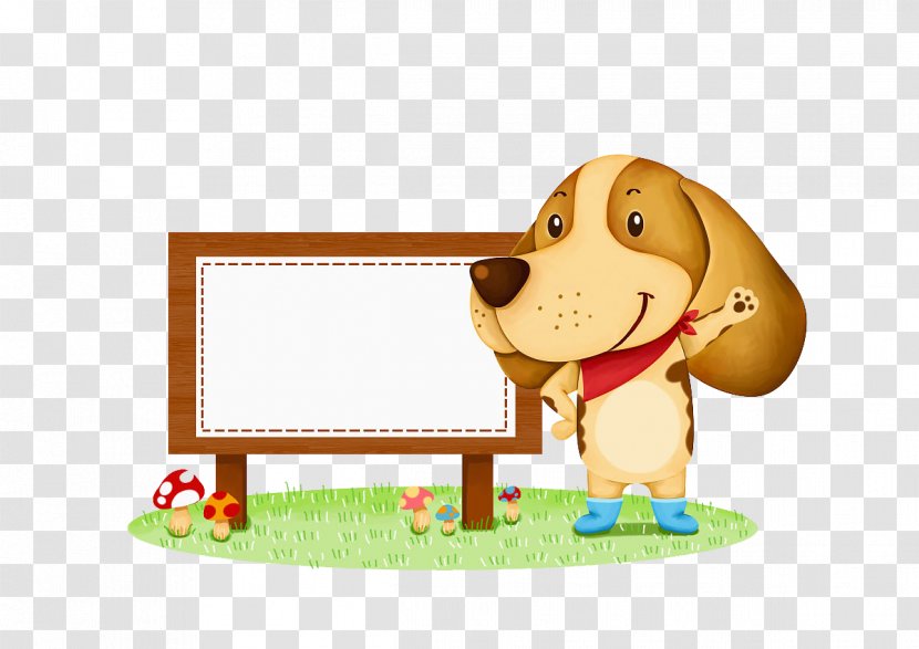 Beagle Puppy Cartoon Illustration - Cuteness - Text Box Transparent PNG