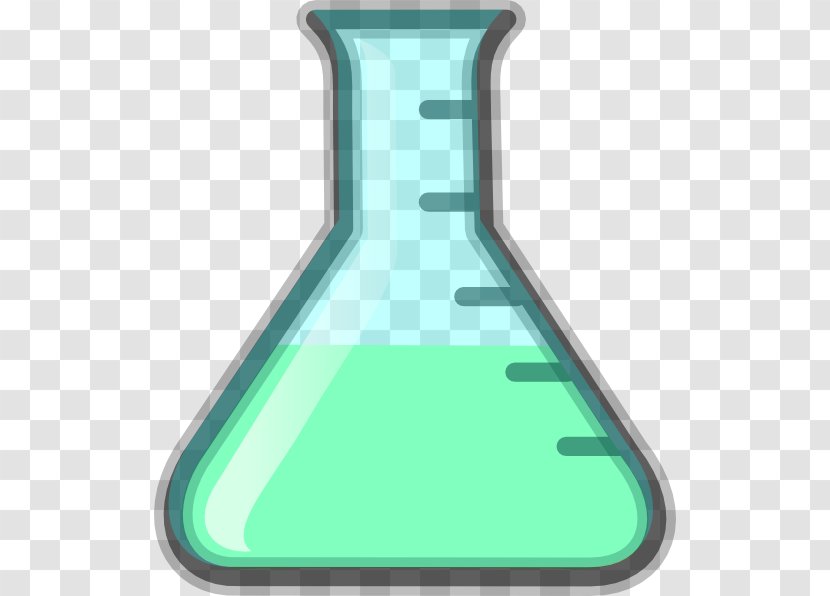 Laboratory Flasks Beaker Chemistry Erlenmeyer Flask - Light Green Transparent PNG